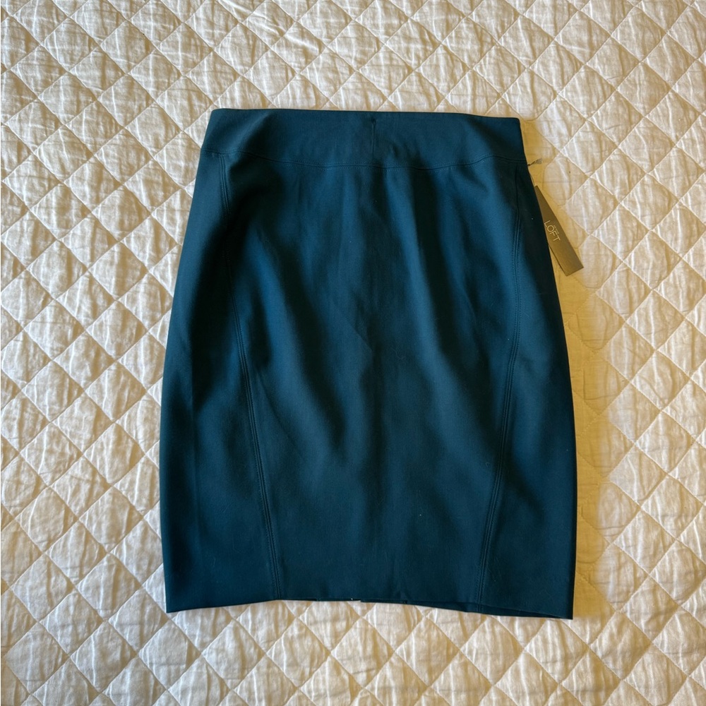 Elegant Teal Pencil Skirt